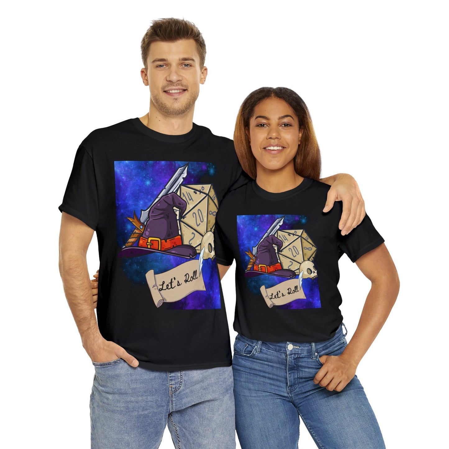 Let's Roll DnD Inspired Unisex RPG Cotton Tee