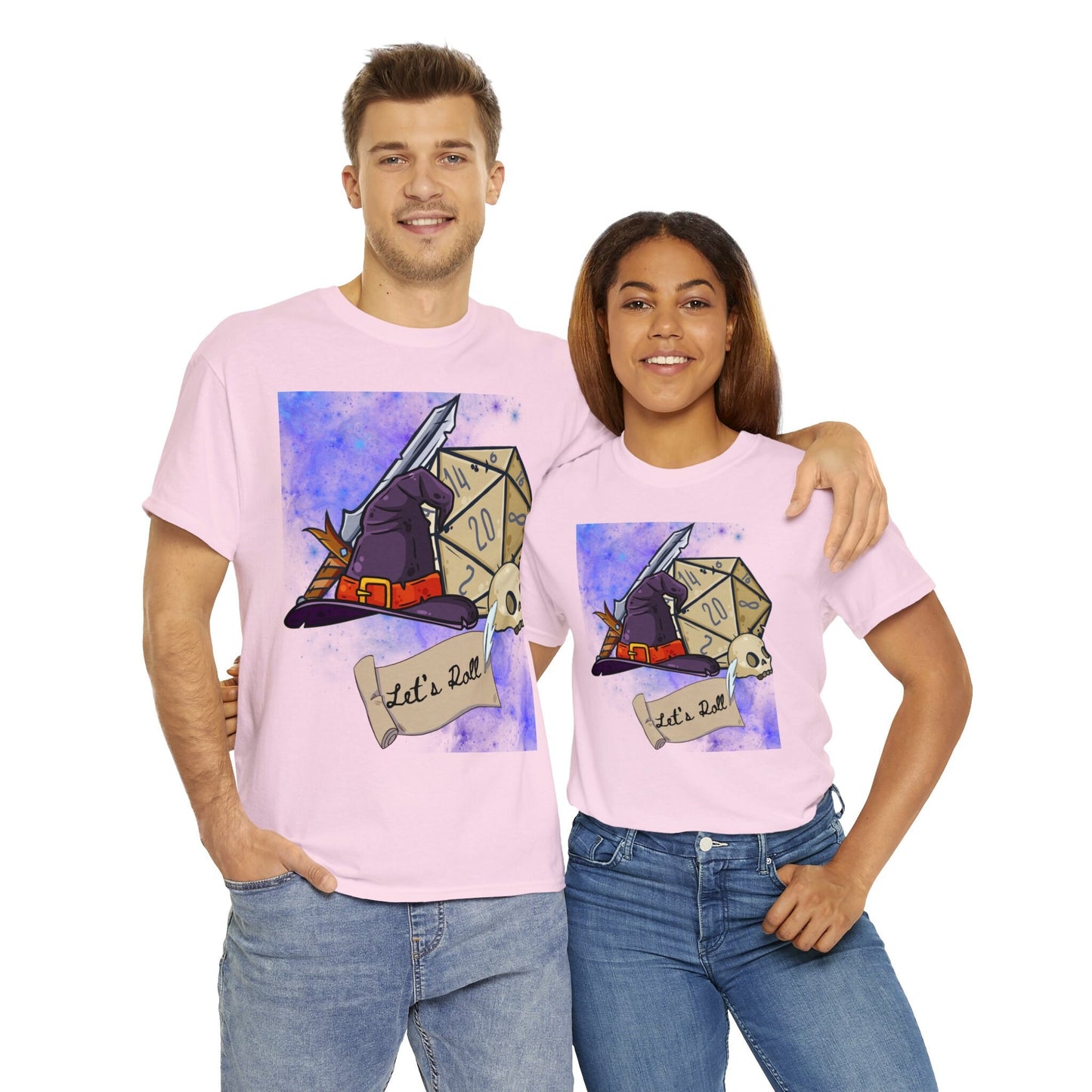 Let's Roll DnD Inspired Unisex RPG Cotton Tee