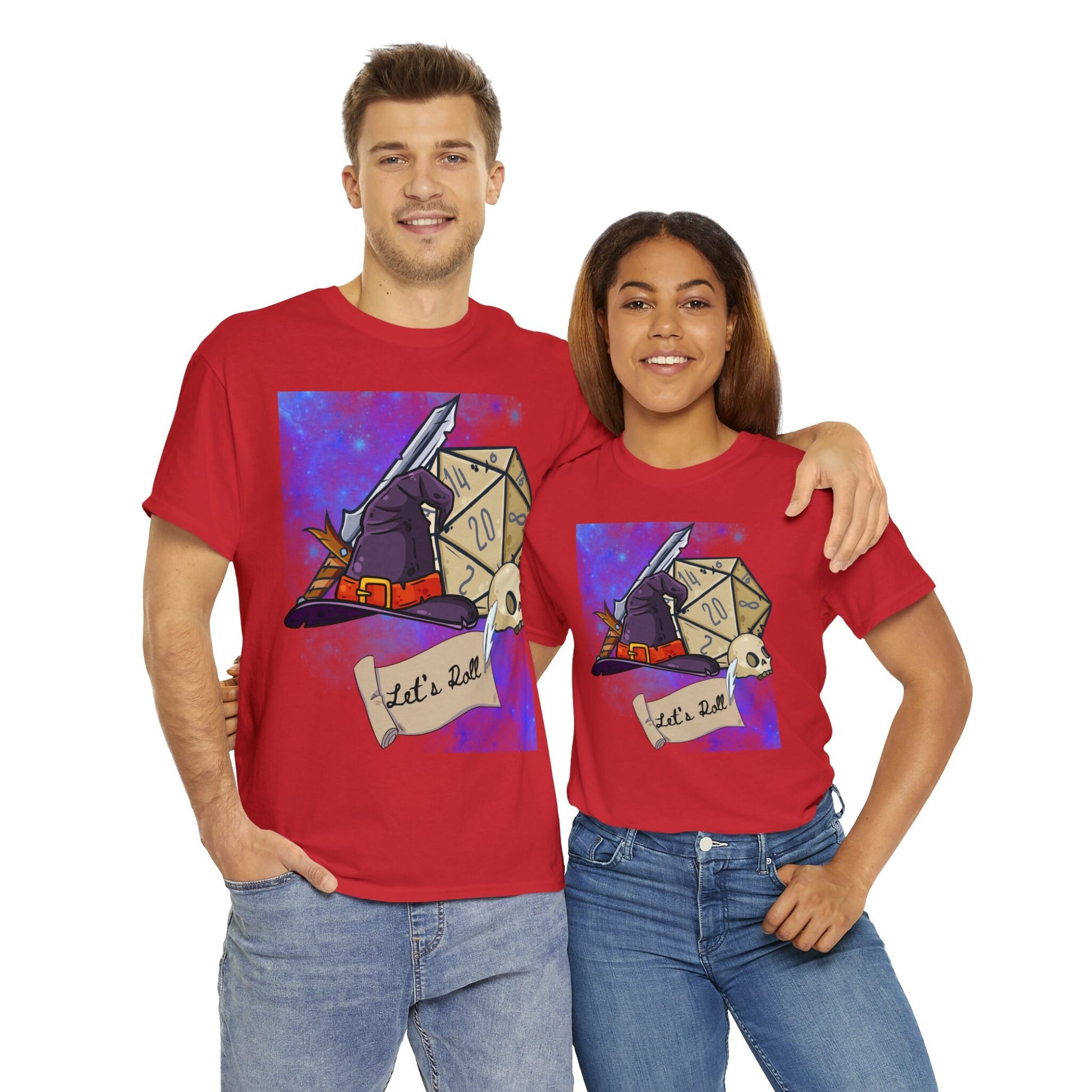 Let's Roll DnD Inspired Unisex RPG Cotton Tee