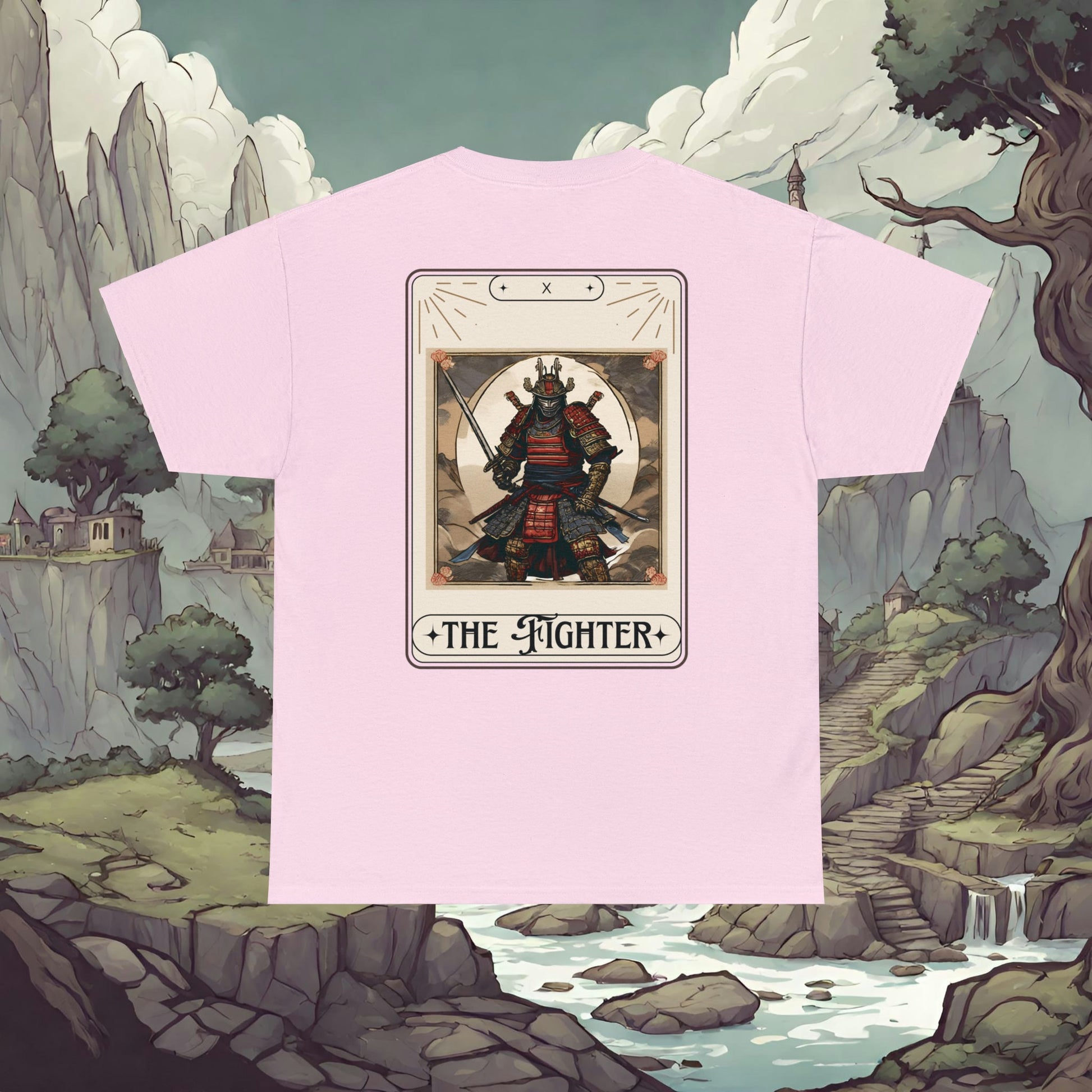 Dungeons and Dragons Inspired "The Fighter" Tarot Double Sided Shirt, Men's Women's, Class Tee for DnD, D&D Nerd Gift, Gamer Geek Gift