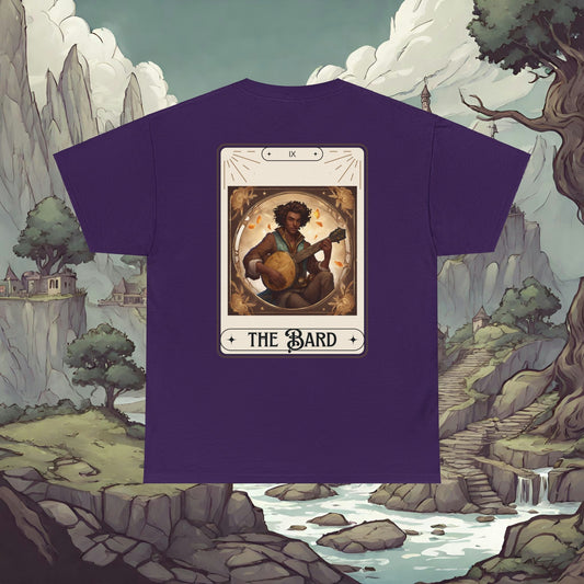 Dungeons and Dragons inspired "The Bard" Tarot Double Sided Shirt, Men's Women's, Class Tee for DnD, D&D Nerd Gift, Gamer Geek Gift