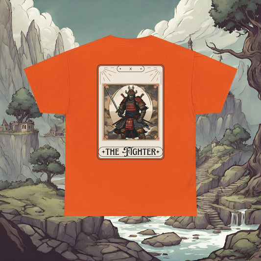 Dungeons and Dragons Inspired "The Fighter" Tarot Double Sided Shirt, Men's Women's, Class Tee for DnD, D&D Nerd Gift, Gamer Geek Gift