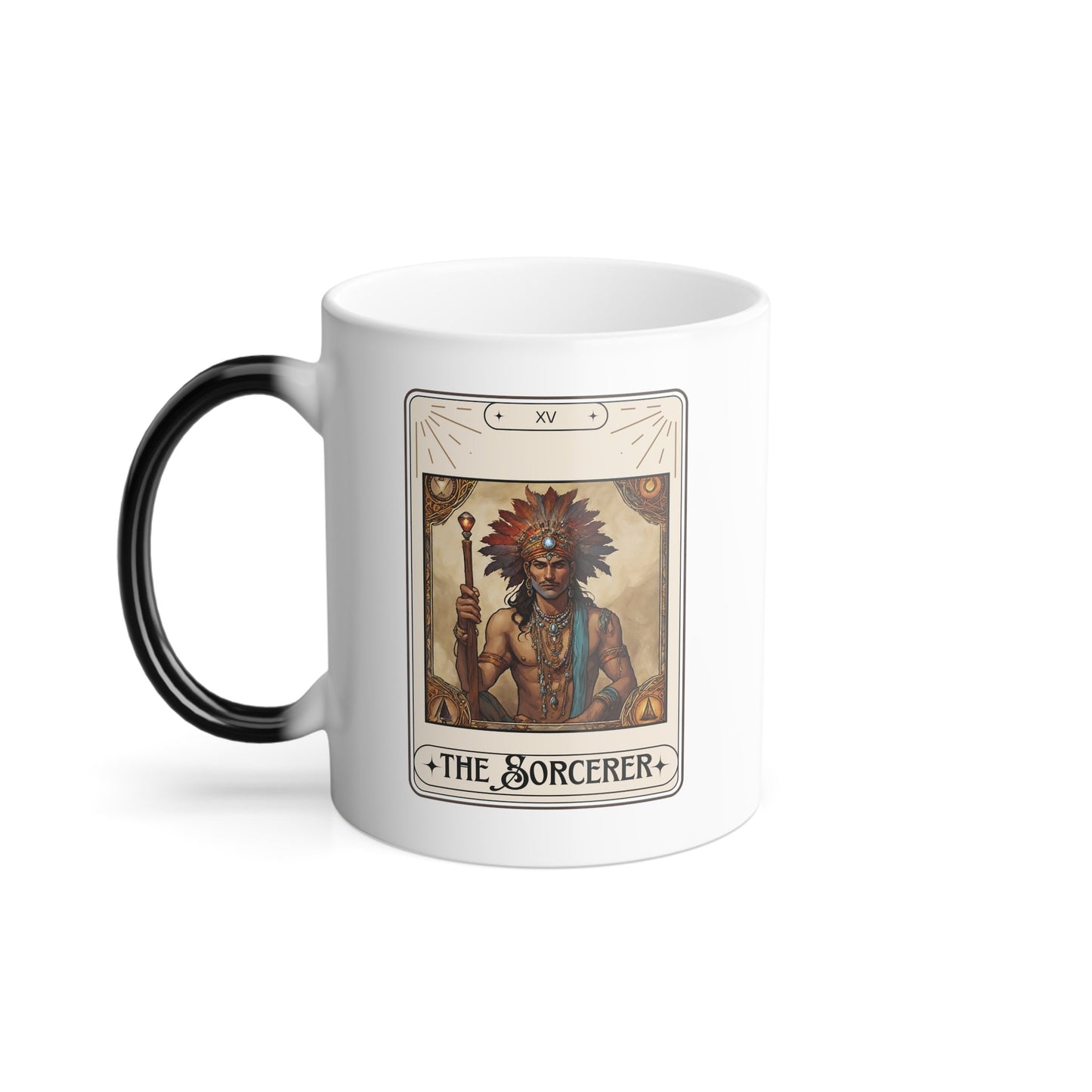 Dungeons and Dragons inspired "The Sorcerer" Tarot Magical Color Morphing Mug, 11oz, DnD Nerd, Dungeon Master Gift