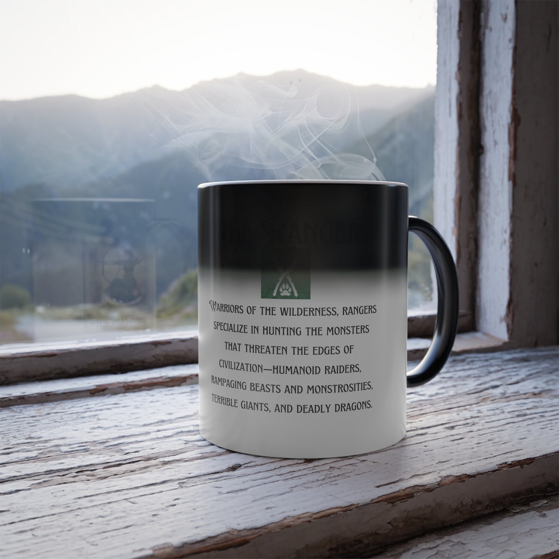 Dungeons and Dragons inspired "The Ranger" Color Morphing Mug, 11oz DnD Nerd, Dungeon Master Gift