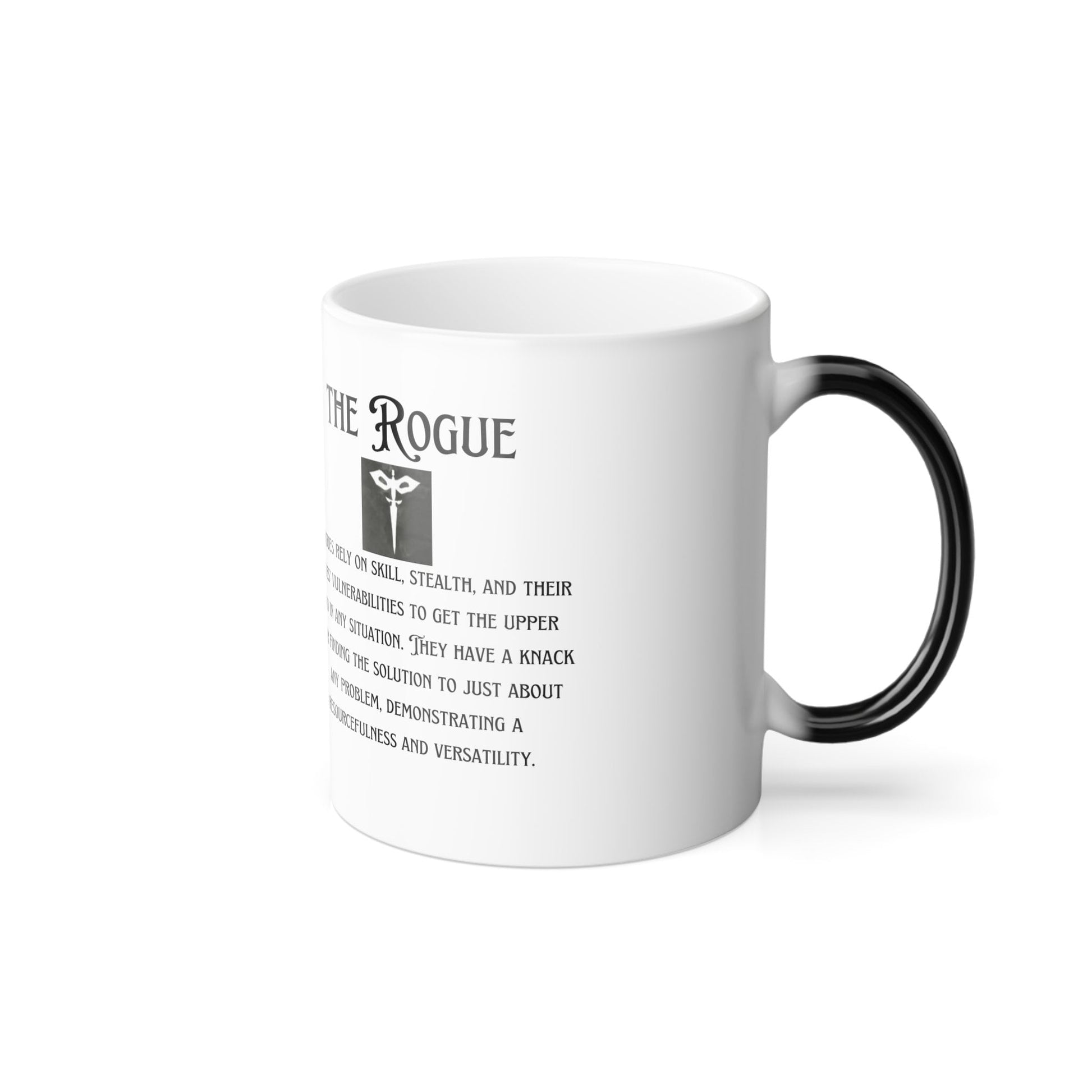 Dungeons and Dragons inspired "The Rogue" Tarot Color Morphing Mug, 11oz, DnD nerd, Dungeon Master Gift