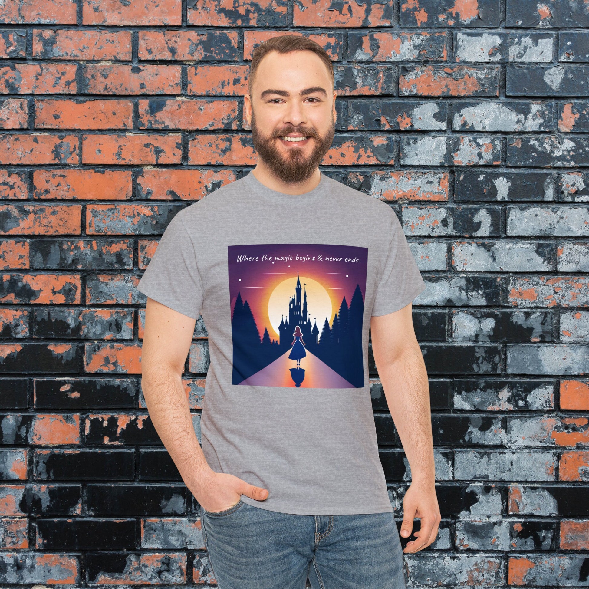 Disney Castle inspired Princess Shirt, Men's Women's Matching Tee, Dream Castle shirt, Vacation shirt, Fantasy Nerd Shirt