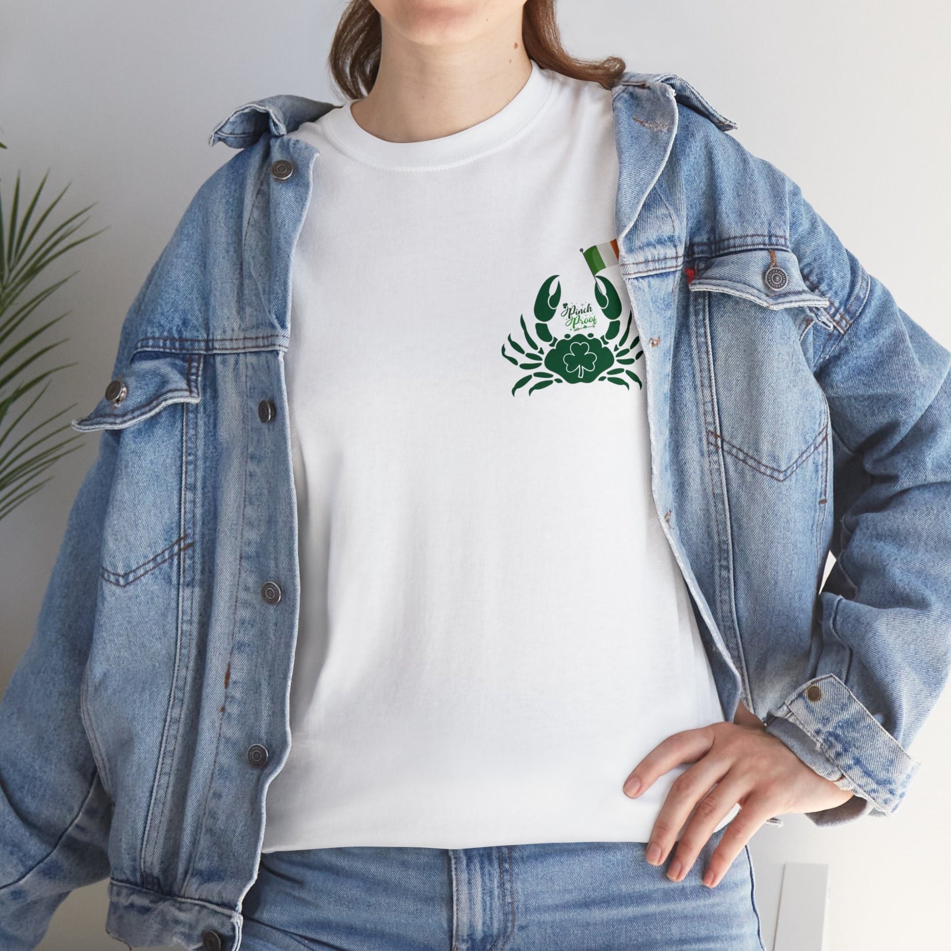 Pinch Proof St. Patrick's Day Minimalist Funny Crab Design Tee, Saint Patrick's Day Shirt, St Paddy's for Nerds, Funny Irish Shirt