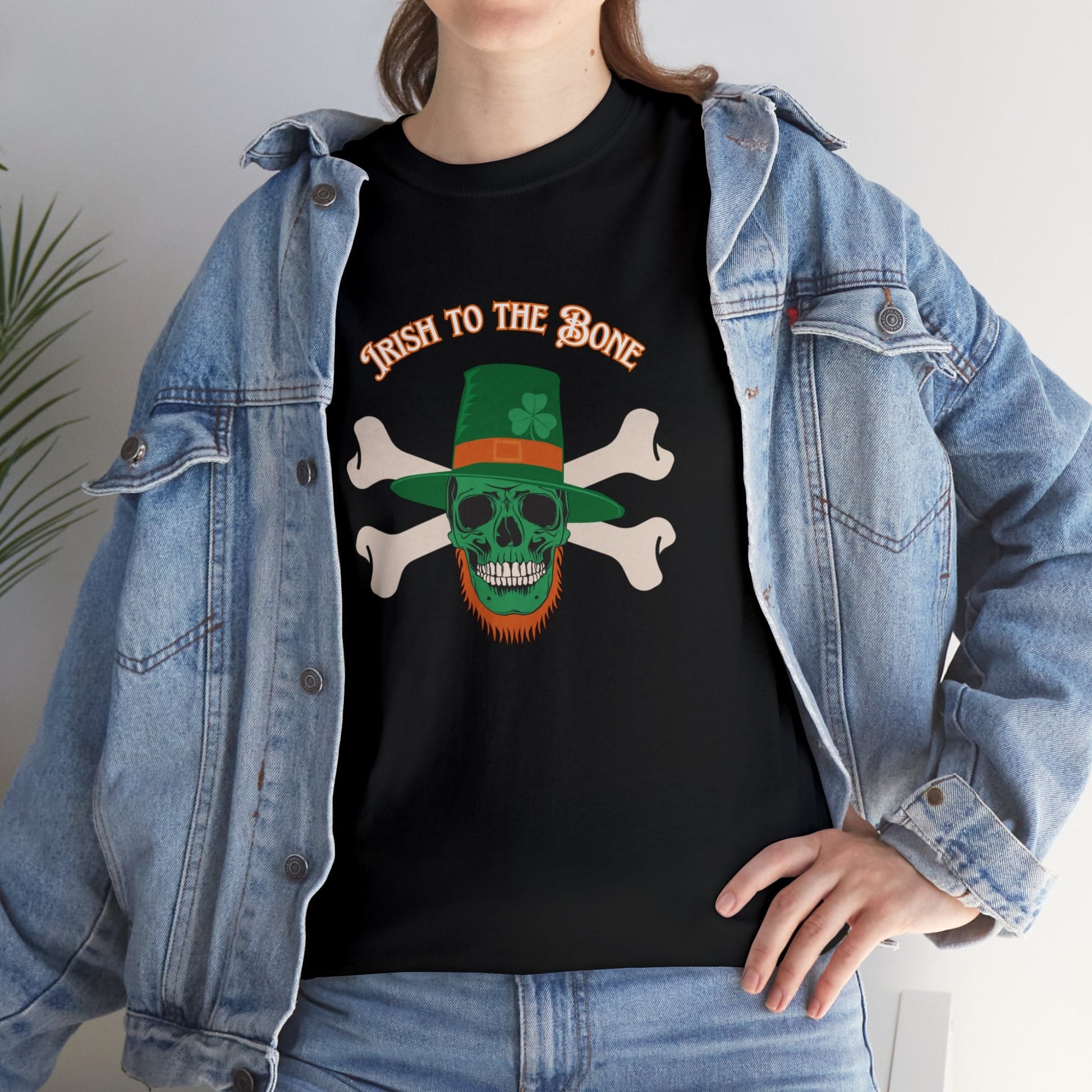 Irish To The Bone Skull & Crossbones St. Patrick's Day Tee, Funny Holiday Skull Shirt, St Paddy's Drinking Shirt