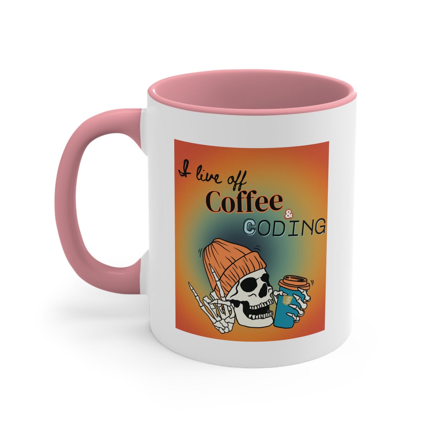 Coffee & Coding Skull Coffee Mug, 11oz