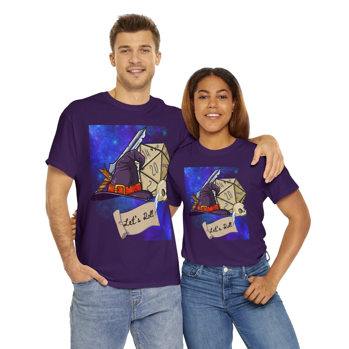 Let's Roll DnD Inspired Unisex RPG Cotton Tee