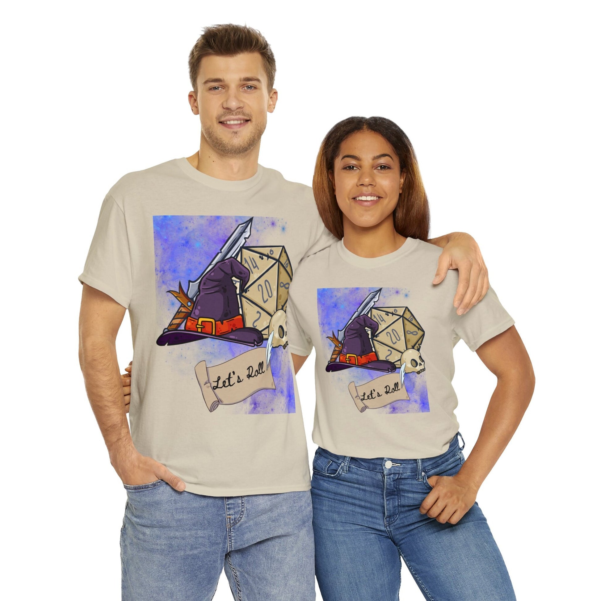 Let's Roll DnD Inspired Unisex RPG Cotton Tee