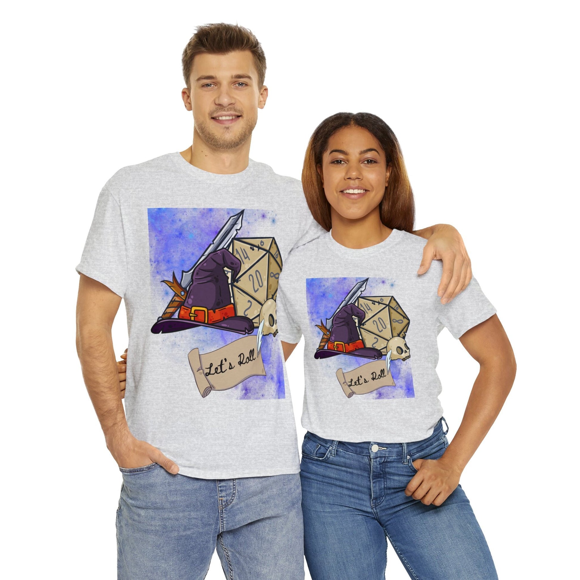 Let's Roll DnD Inspired Unisex RPG Cotton Tee