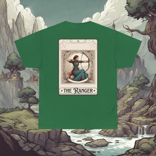 Dungeons and Dragons Inspired 'The Ranger' Tarot Double Sided Shirt, Men's Women's, Class Tee for DnD, D&D Nerd Gift, Gamer Geek Gift