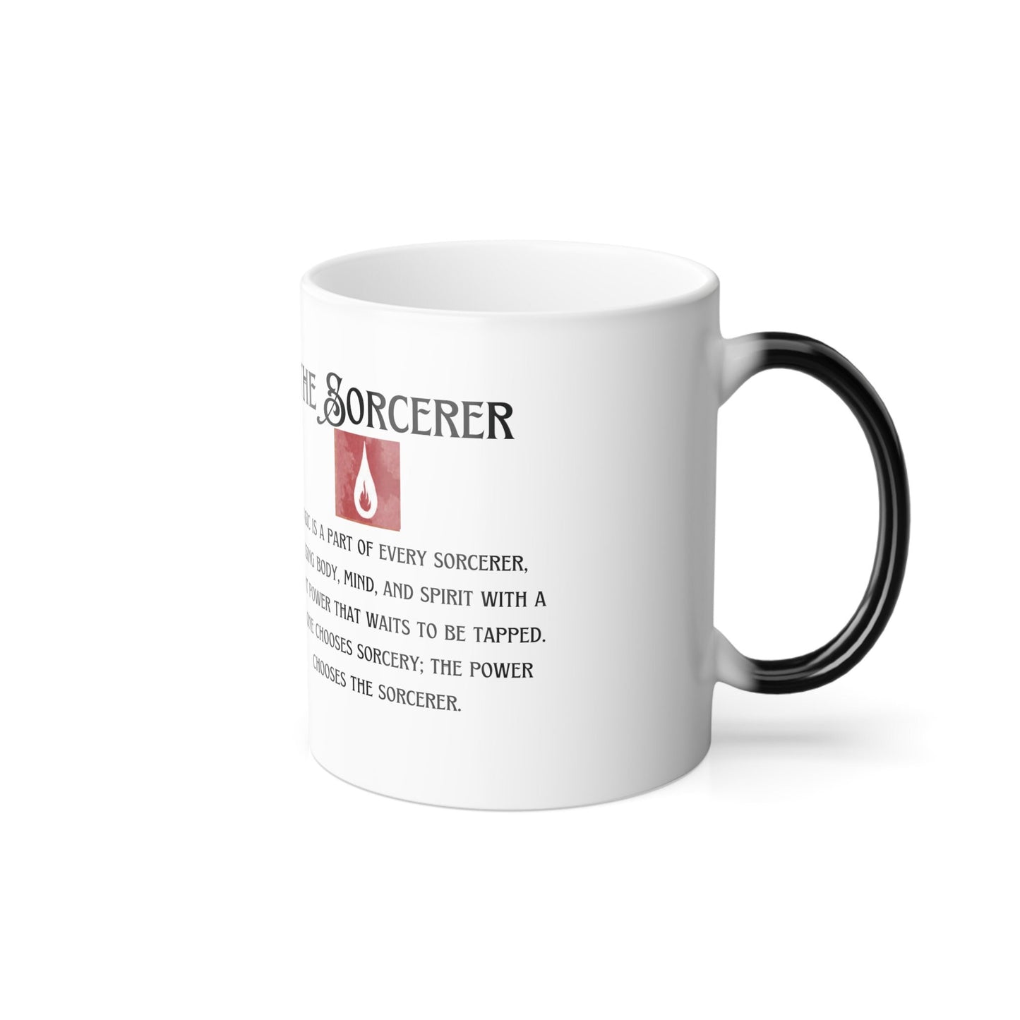 Dungeons and Dragons inspired "The Sorcerer" Tarot Magical Color Morphing Mug, 11oz, DnD Nerd, Dungeon Master Gift