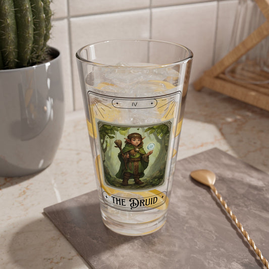 Dungeons and Dragons inspired "The Druid" Tarot Pint Glass, 16oz, DnD Nerd, Dungeon Master Gift