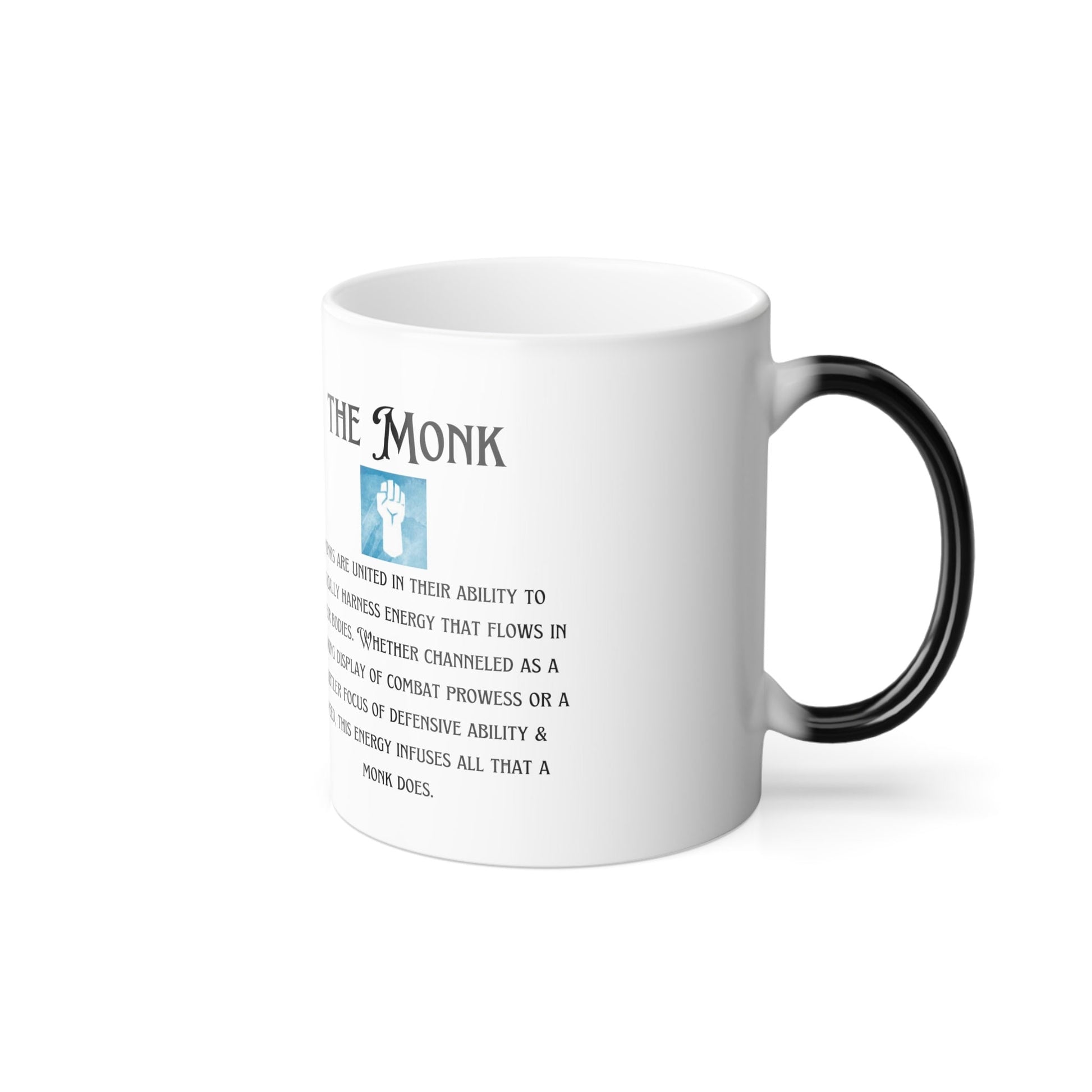 Dungeons and Dragons inspired "The Monk" Tarot Color Morphing Mug, 11oz, DnD Nerd, Dungeon Master Gift