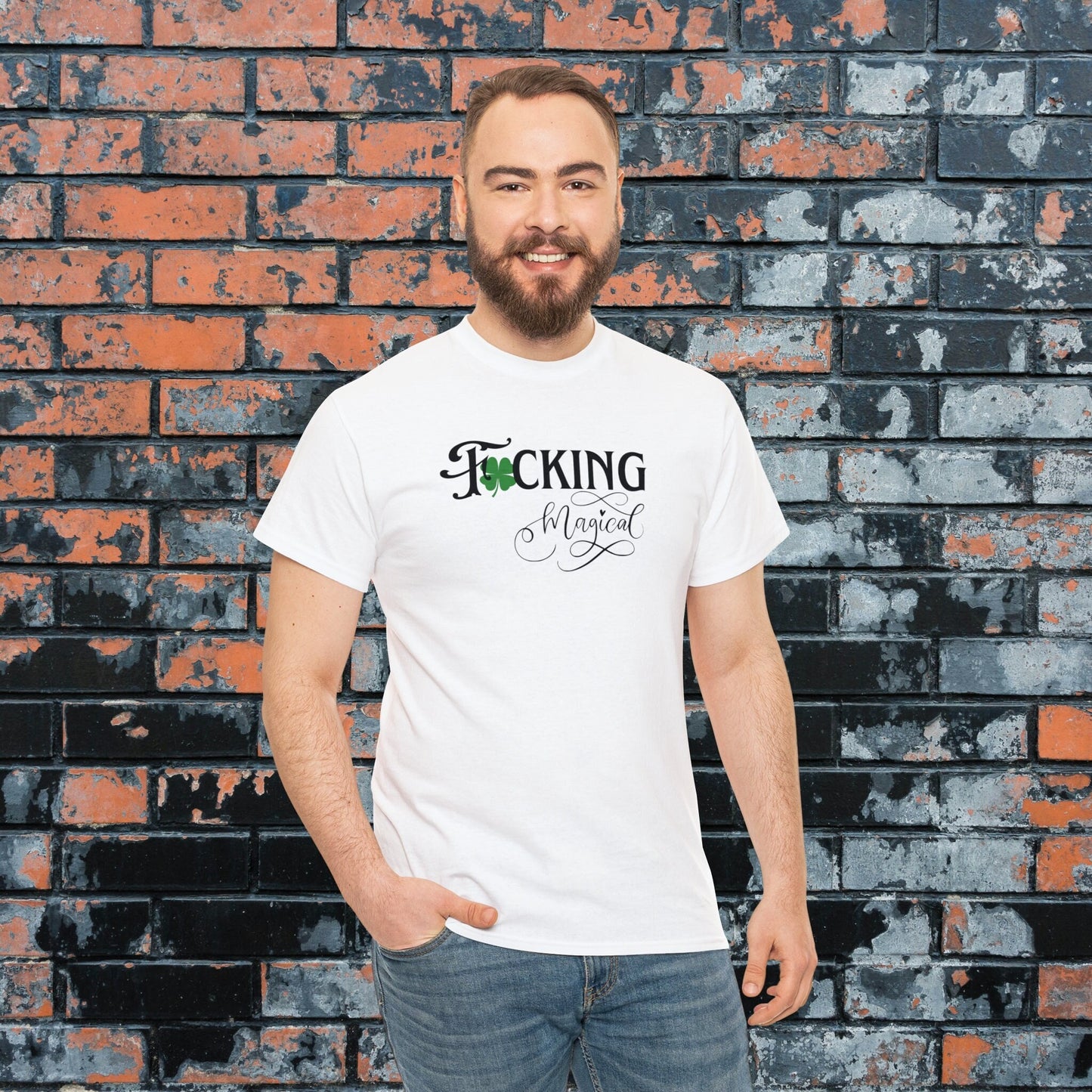 F*cking Magical Minimalist St. Patrick's Day Tee, St Paddy's Funny Drinking Shirt