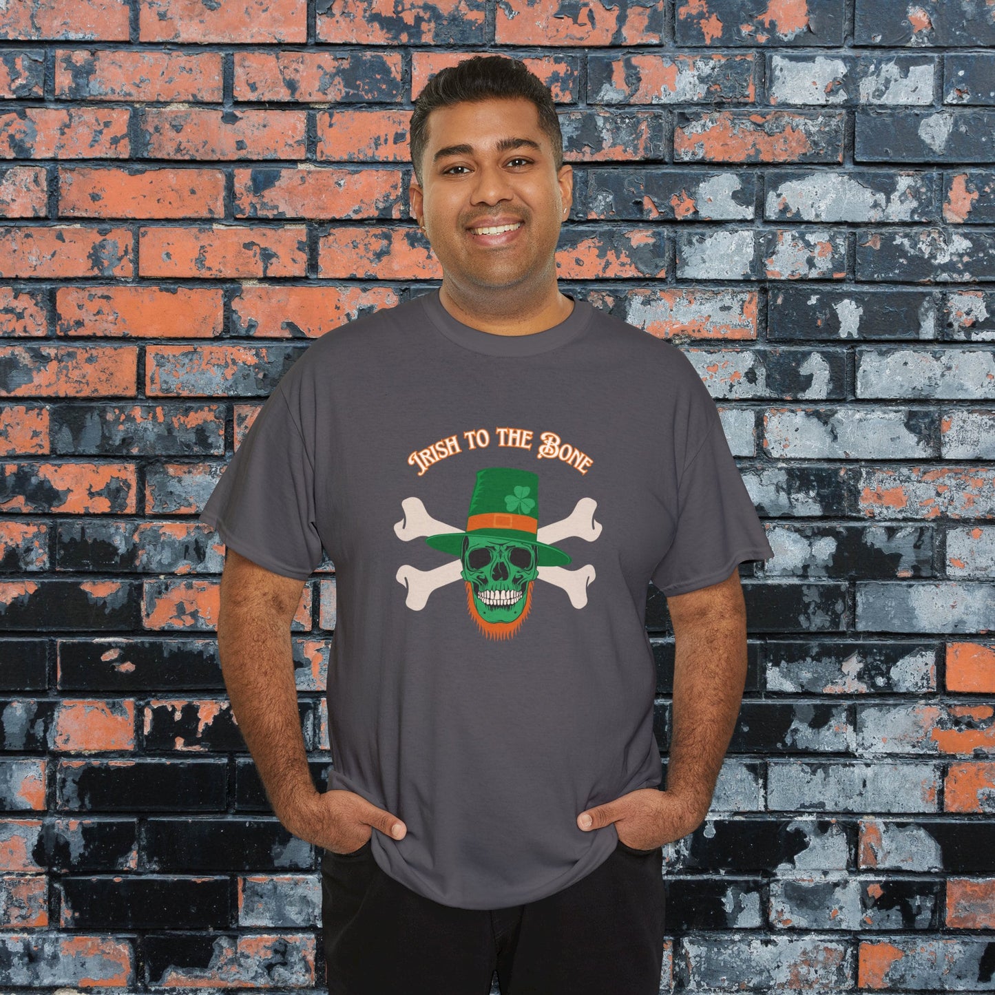 Irish To The Bone Skull & Crossbones St. Patrick's Day Tee, Funny Holiday Skull Shirt, St Paddy's Drinking Shirt