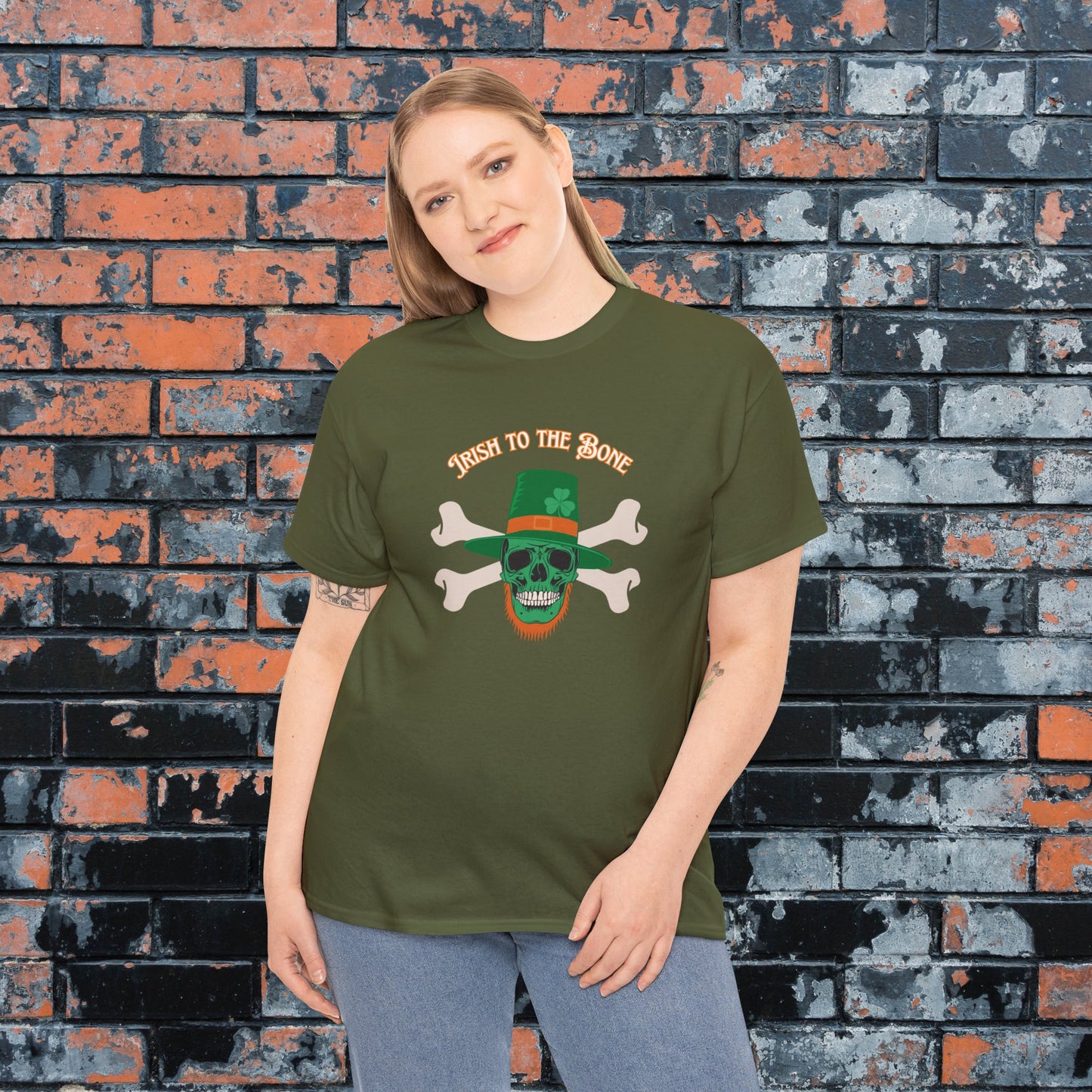 Irish To The Bone Skull & Crossbones St. Patrick's Day Tee, Funny Holiday Skull Shirt, St Paddy's Drinking Shirt